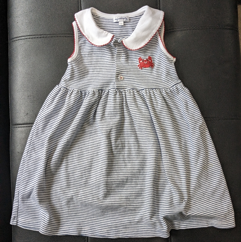 Vintage Red, White And Blue Collared dress MAGNOLIA BABY